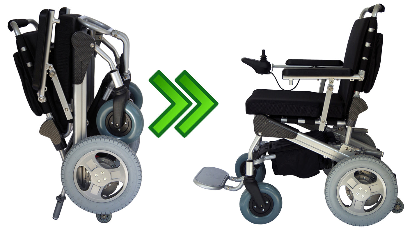 Foldable Power Wheelchair by EZ Lite Cruiser Deluxe DX12 Model
